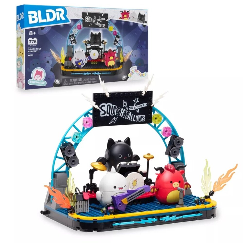 NEW BLDR Squishmallows Squish Tour Concert Building Set - 375 Pieces